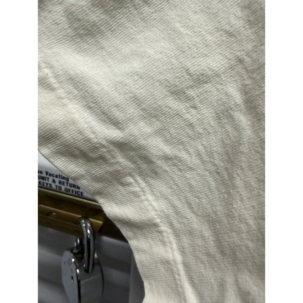 90s Vintage Fruit of the Loom Just Exhale T-Shirt Women Large Cream Graphic Good - Picture 4 of 5